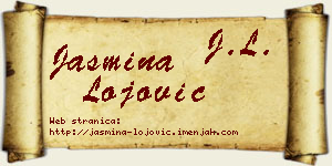 Jasmina Lojović vizit kartica